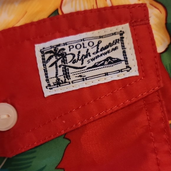 Polo Ralph Lauren Red Floral Swim Trunks - Picture 4 of 5